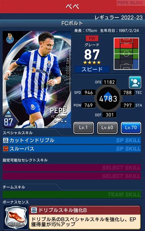 【ウイコレ】レギュラー2022 23 Fcポルト Pepe Blog