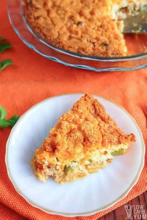 An Incredible Low Carb Tuna Pie Recipe Made With Cheese Green Beans