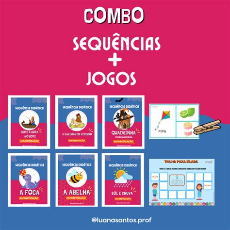 Combo de Sequências didáticas Jogos Luana da Silva Santos Hotmart