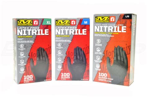 Mechanix Wear Black Nitrile Gloves Box Of 100