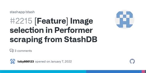 Feature Image Selection In Performer Scraping From Stashdb · Issue