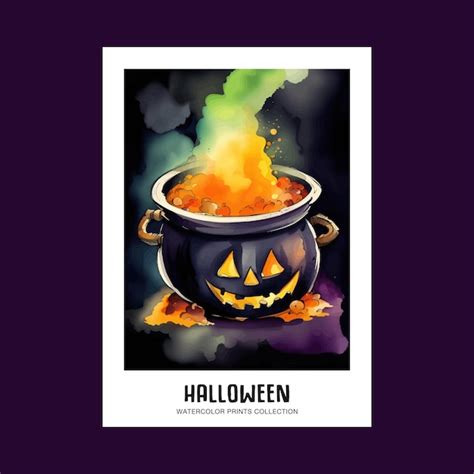 Caldero De Halloween Vectorial Vector Premium