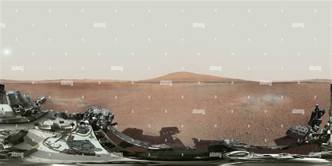 View Of Mars Panorama Curiosity Rover Alamy