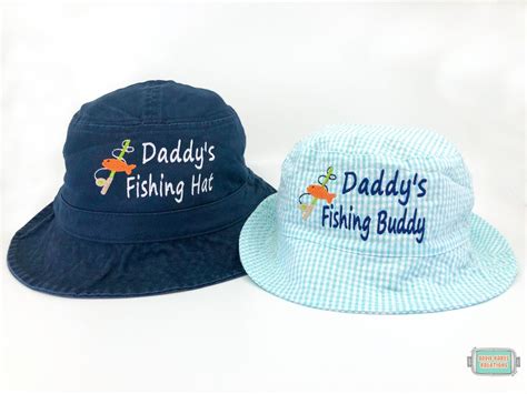 Daddys Fishing Buddy Bucket Hat Set Etsy