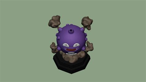 Koffing Pokemon Figure D Model D Printable Cgtrader