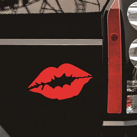 Satın Alın Exterior Accessories Lip Print Sticker Vinyl Stickers Red Lips Car Sticker Kiss Car