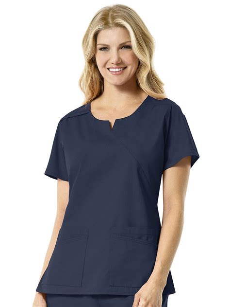 Carhartt Rockwall By Carhartt Womens Notch Neck Solid Scrub Top