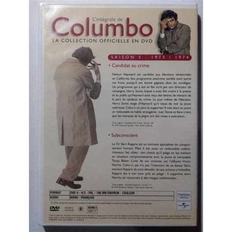 Columbo La Collection Officielle En Dvd Intégrale Saison 3 Vol 10