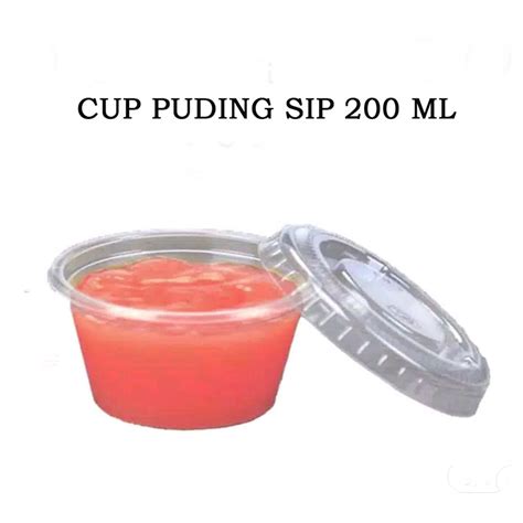 Jual Cup Puding SIP Tempat Puding Cup Puding Puyo Ukuran 200 Ml Isi