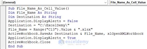 How To Save Excel Macro Files With Filenames From Cell Values Methods