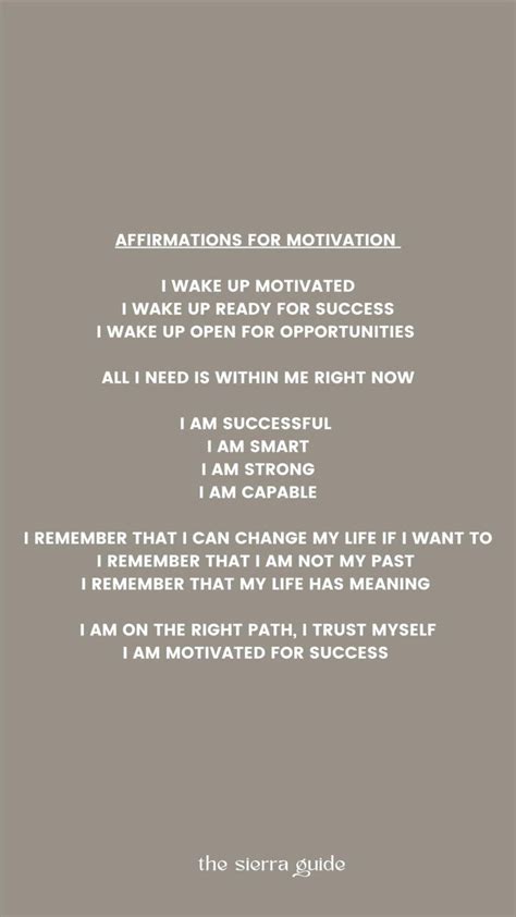 Affirmations For Motivation