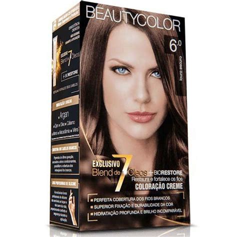 Tintura De Cabelo 6 - Tintura Para Cabelo Beauty Color 6.0 Louro Escuro - Embalagem 1X1 UN ...