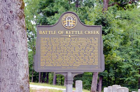 Marker Monday: Battle of Kettle Creek - Georgia Historical Society