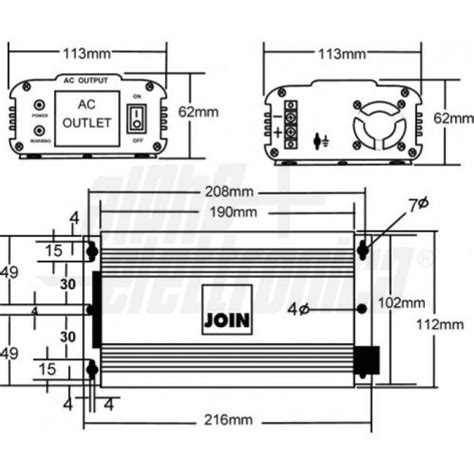 Inverter Onda Modificata 600W Ingresso 12Vdc Uscita 230Vac