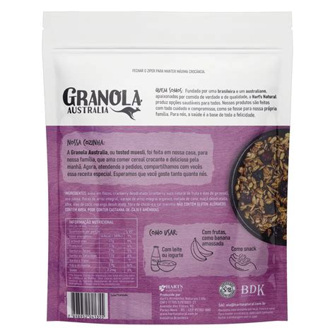 Granola Frutas Vermelhas AUSTRALIAN HARTS 300g