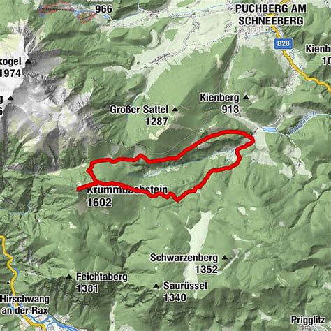 Krumbachstein Von Rohrbach Im Graben BERGFEX Wanderung Tour