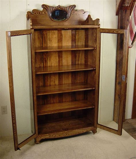 2 Door Chestnut and Ash Bookcase with Mirrored Crown - Doug Schmitt ...