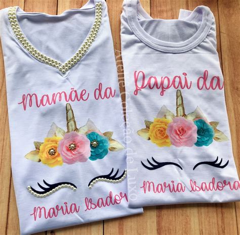 Camisetas Personalizadas Do Unicórnio Luxo Elo7