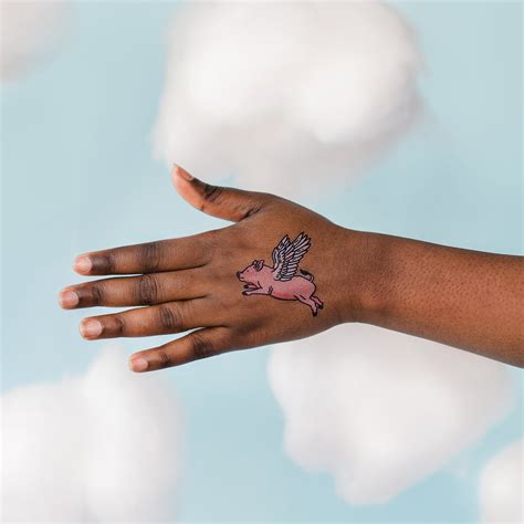 Flying Pig by Peagreen Designs from Tattly Temporary Tattoos