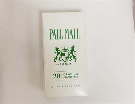 Pall Mall White Cigarettes Menthol S Flip Top Box