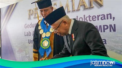 Maruf Amin Resmikan Gedung Dan Saksi Pengukuhan Gubes Di Unesa