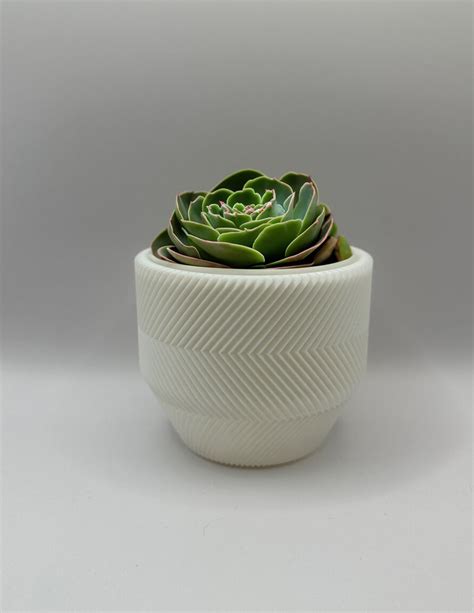 3d Printed Chevron Succulent Planter Etsy