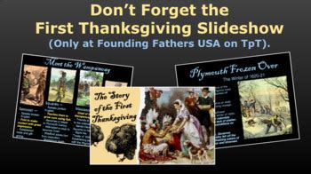 FREE First Thanksgiving Notes for Slideshow / Pilgrims of Plymouth Colony