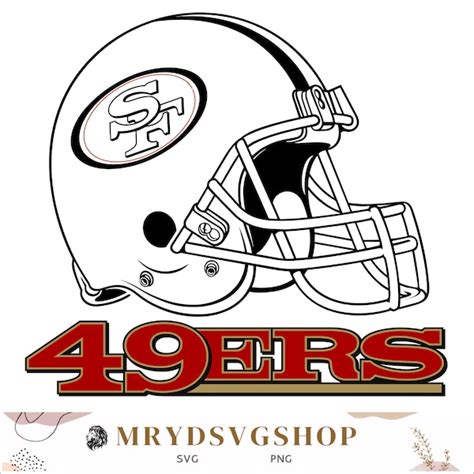 San Francisco 49ers Helmet Svg Files - Etsy