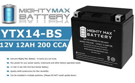 Amazon Mighty Max Battery Ytx Bs Volt Ah Cca