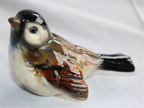 Vintage Goebel W Germany Sparrow Porcelain Figurine Porcelain