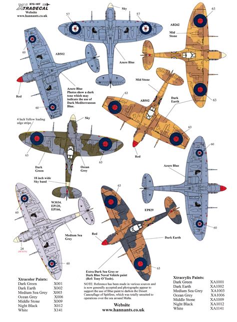 Xtra Decals British Supermarine Spitfire Mk Vb Fighter