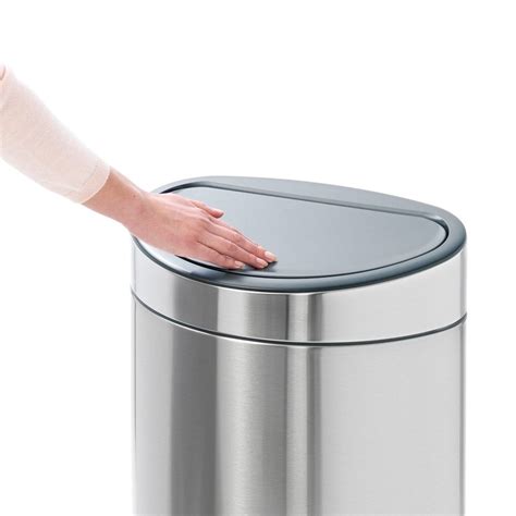 Brabantia 40L Touch Bin, Fingerprint Proof Matt Steel - Brabantia from ...