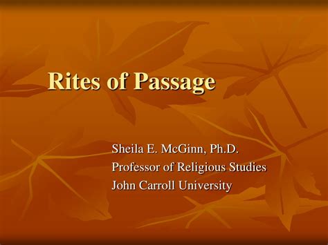 Ppt Rites Of Passage Powerpoint Presentation Free Download Id 624844