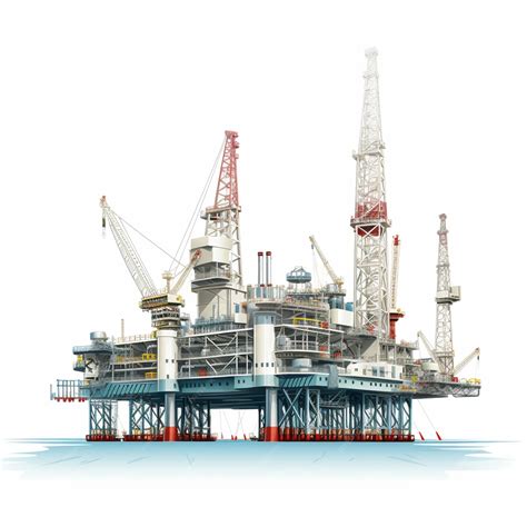 premium photo offshore drilling platform isolated  white background