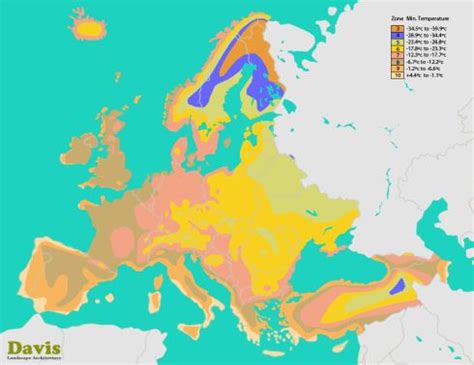 Europe Hardiness Map