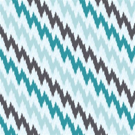 Motif De Fond Zigzag Sans Couture Bleu Ikat Vecteur Premium