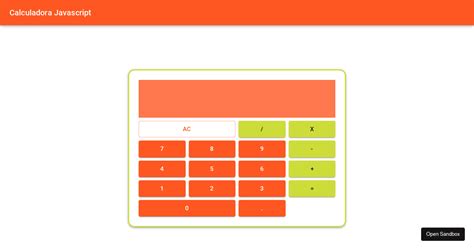 Javascript Calculator Codesandbox