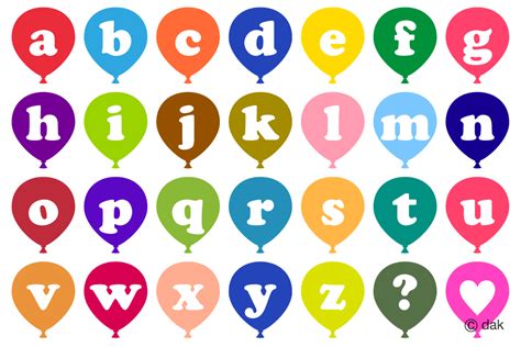 Balloon ABC Chart Free PNG ImageIllustoon