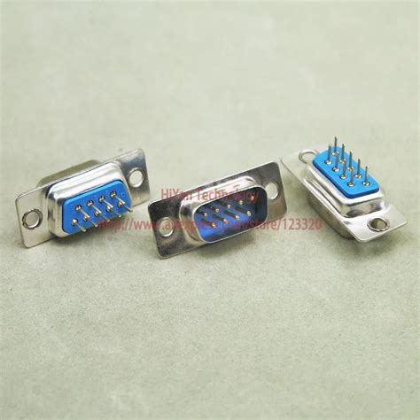 10pcs Lot RS232 Parallel Serial Port DP9 DB9 9 Pin D Sub Male PCB