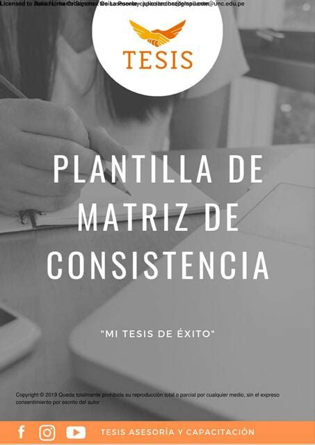 Plantilla De Matriz De Consistencia Y Esther Montoya UDocz