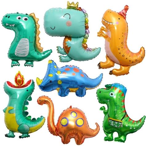 【ready Stock】 Thickened Cartoon Big Dinosaur Aluminum Film Balloon Q Version Tyrannosaurus Rex