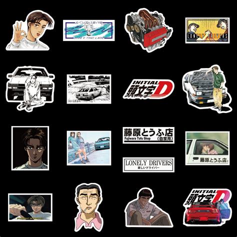 50pcs Initial D Stickers Pack Etsy