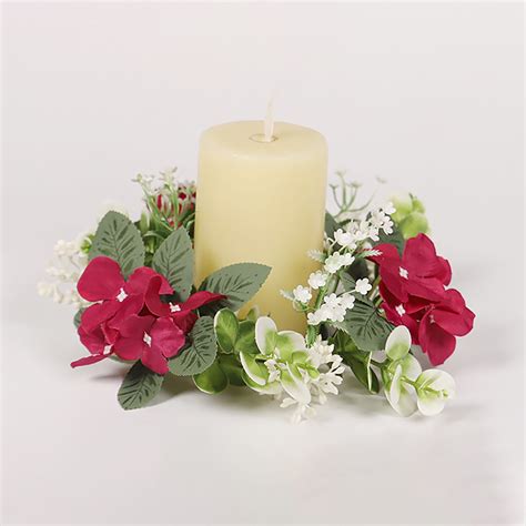 Summer 2024 Hydrangea Candle Rings Wreaths Floral Candle Ring