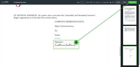 signing process titan clm