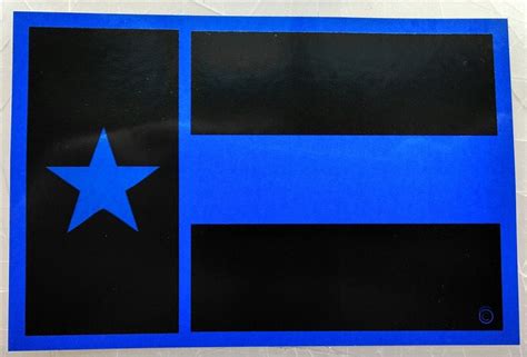 Texas State Flag Blue Line Decal Frontline Designs Llc