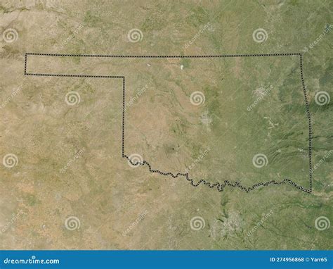 Oklahoma, United States of America. Low-res Satellite. No Legend Stock ...