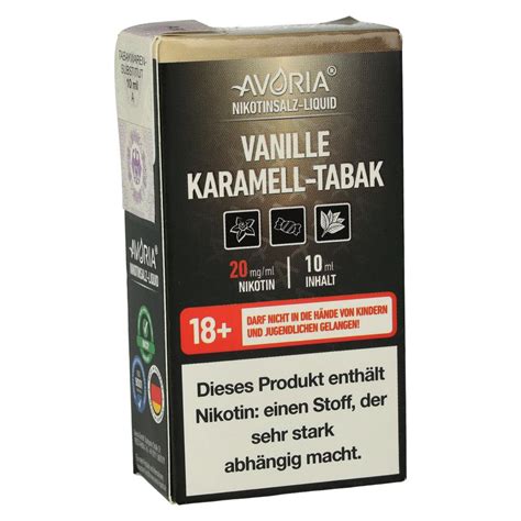 Nikotinsalz Liquid Avoria Vanille Karamell Tabak Online Kaufen