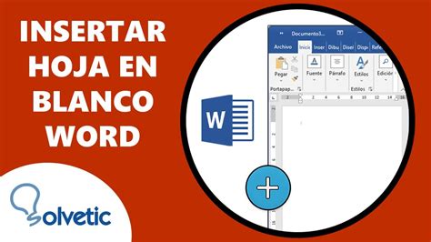 Cómo Insertar Una Hoja En Blanco En Word ️🔲 Youtube