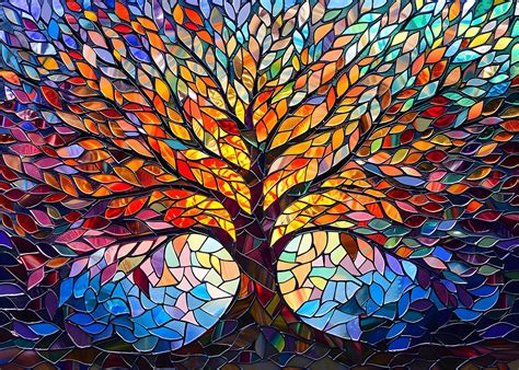 Buy Pickforu Stained Glass Puzzle Tree Of Life Puzzles For Adults 1000 Pieces Impossible Hard