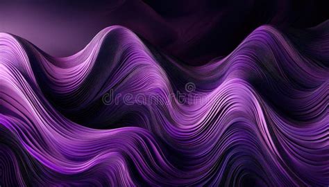 Striking Purple Waves Crashing on a Dark Coastline at Dusk, Showcasing ...